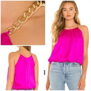 Amanda Uprichard Abra Tank in Hot Pink Small